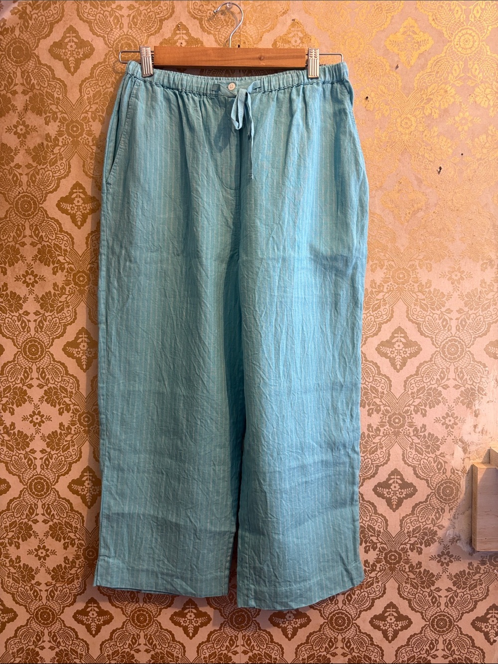 Vintage Kate Hill Casual for Petites 100% Linen Culottes